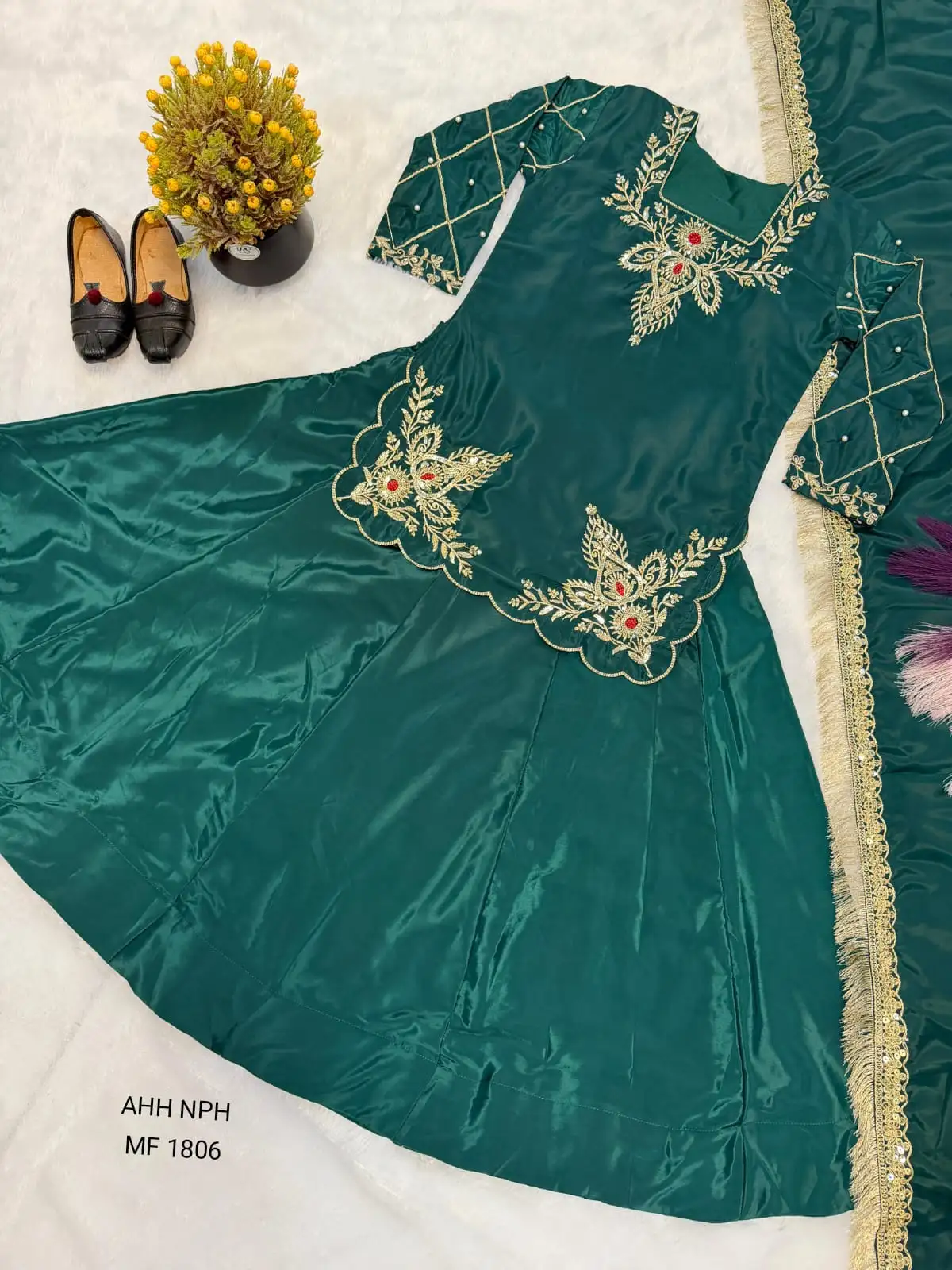 Princess Natural Crepe Silk Lehenga & Dupatta Set
